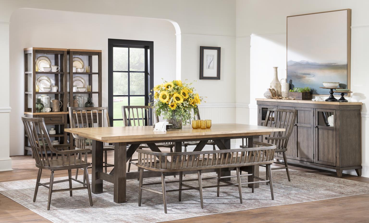 TY4425 XXX's and OOO's DR Trestle Dining Table TY4425222