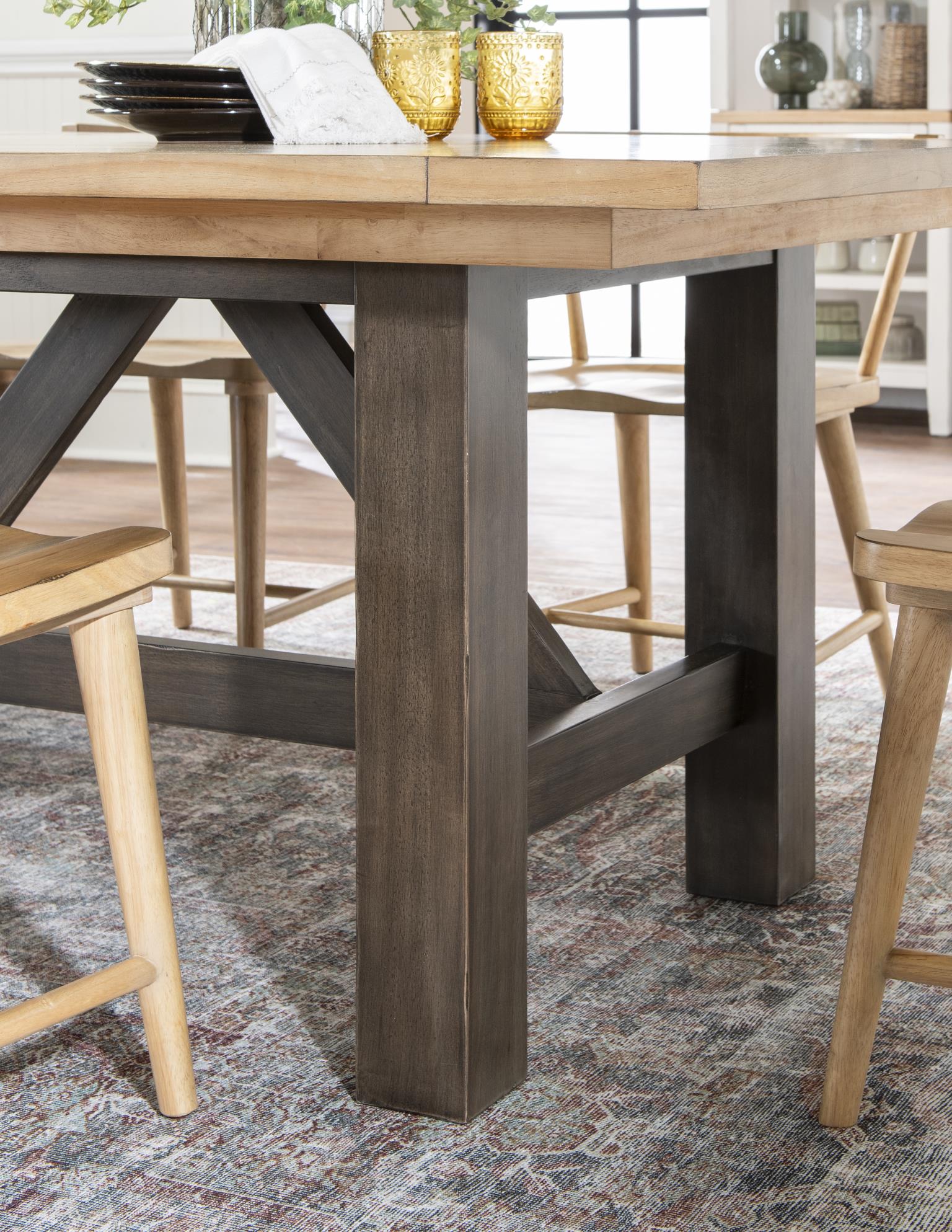 TY4425 XXX's and OOO's DR Trestle Dining Table TY4425222
