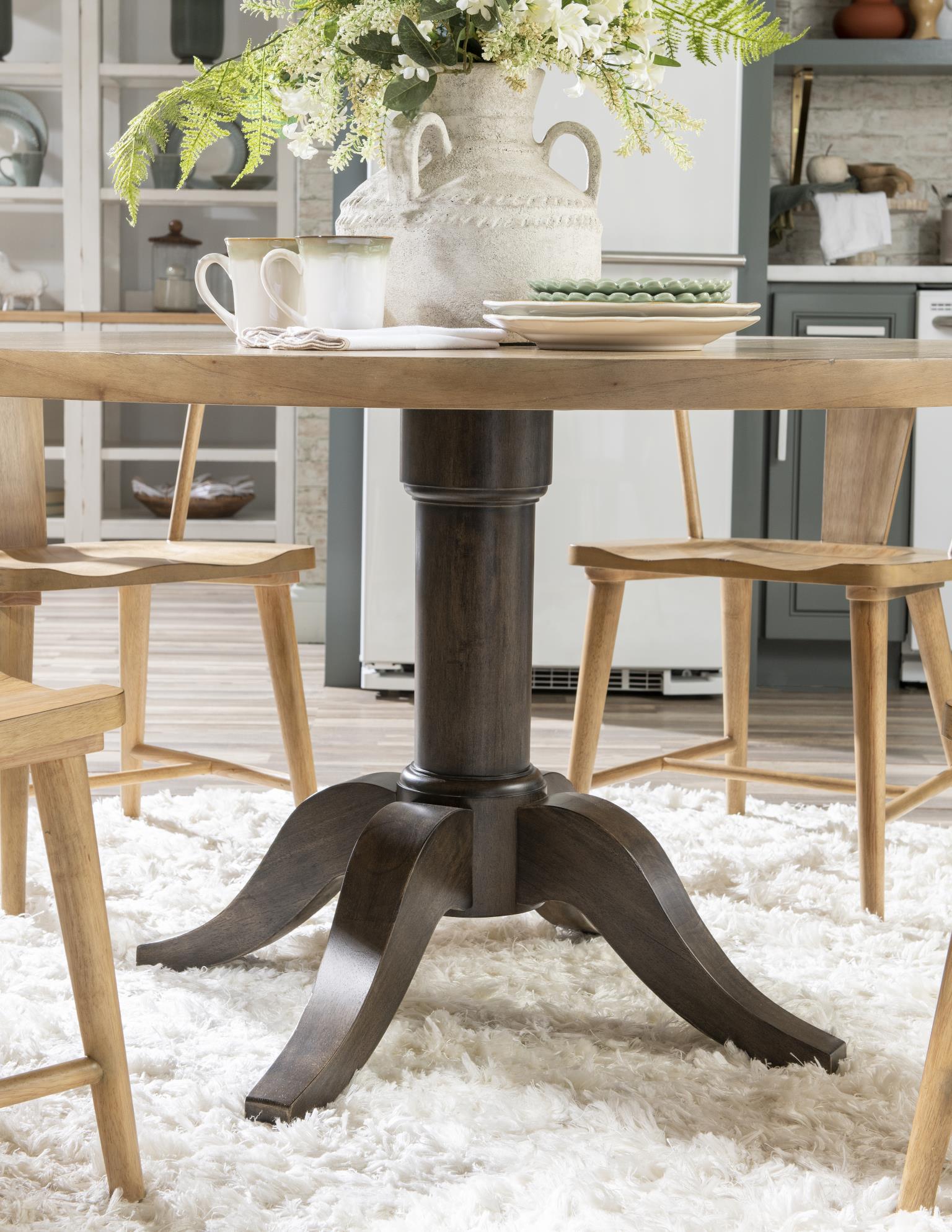 TY4425 XXX's and OOO's DR Complete Round Dining Table TY4425520K