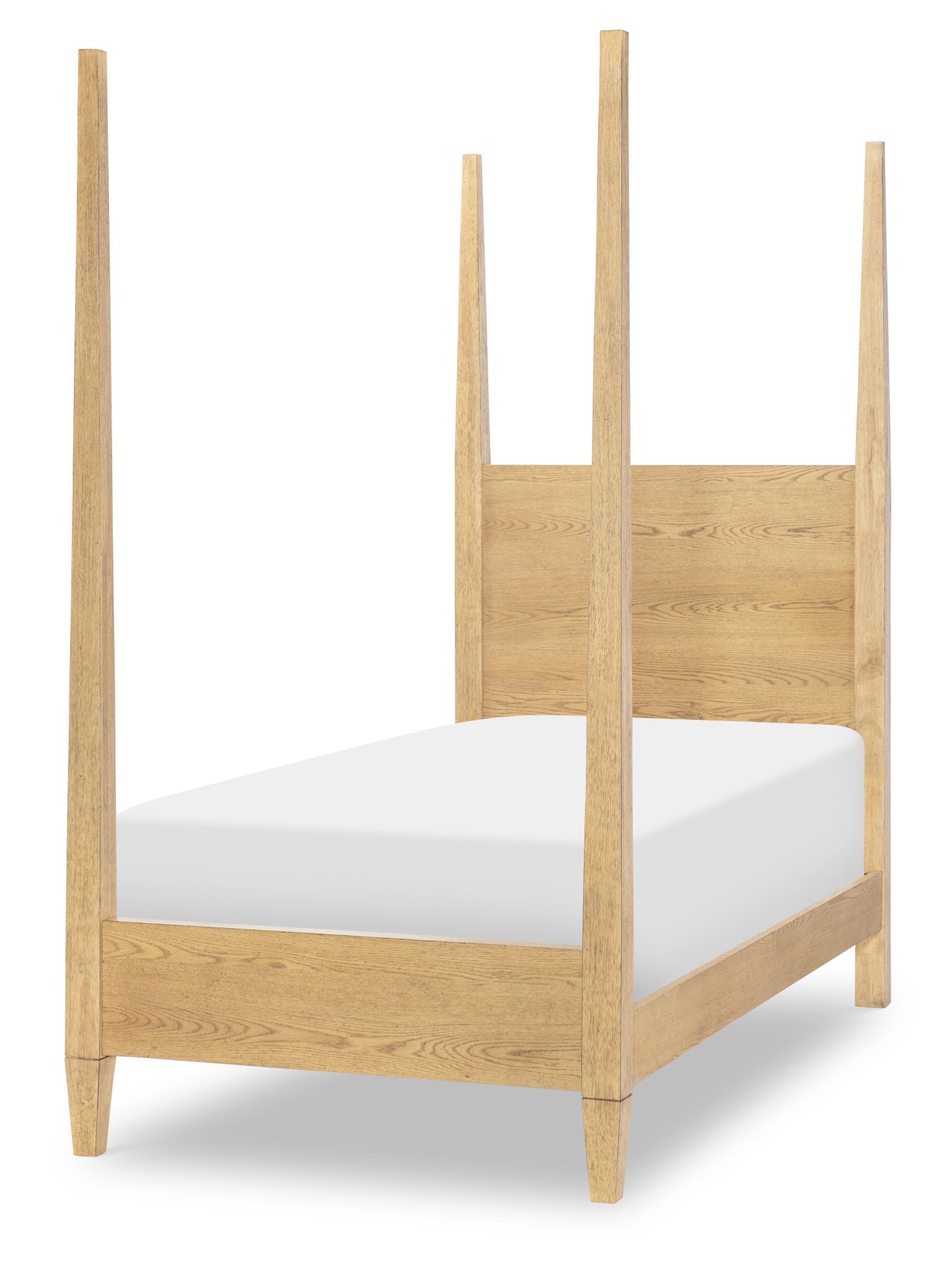 TY4950 Today's Traditions LK Complete Poster Bed Twin 3/3 Natural Hickory TY49504203K