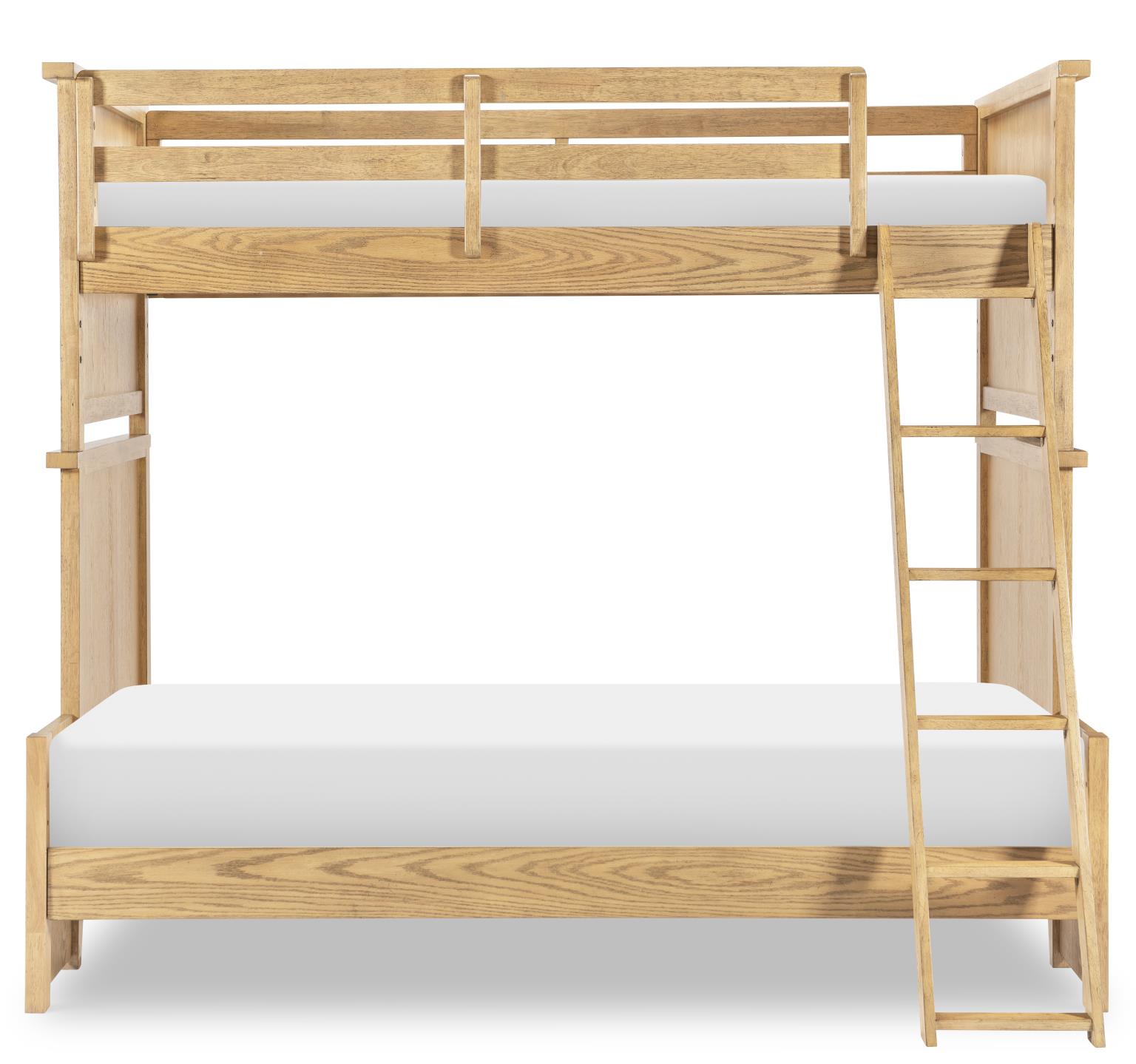TY4950 Today's Traditions LK Complete Twin Over Full Bunk Bed Natural Hickory TY49508140K