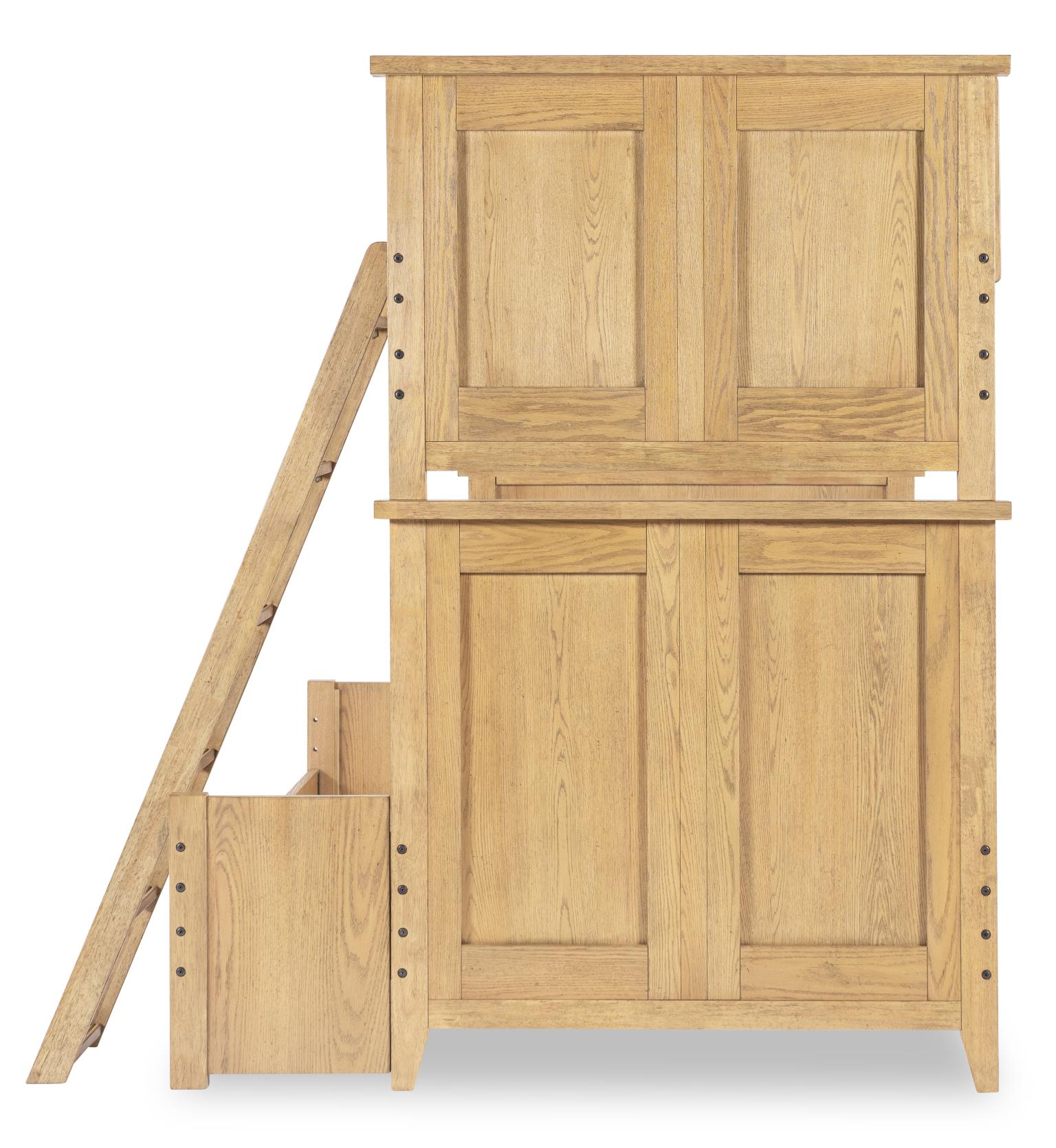 TY4950 Today's Traditions LK Complete Twin Over Full Bunk Bed Natural Hickory TY49508140K