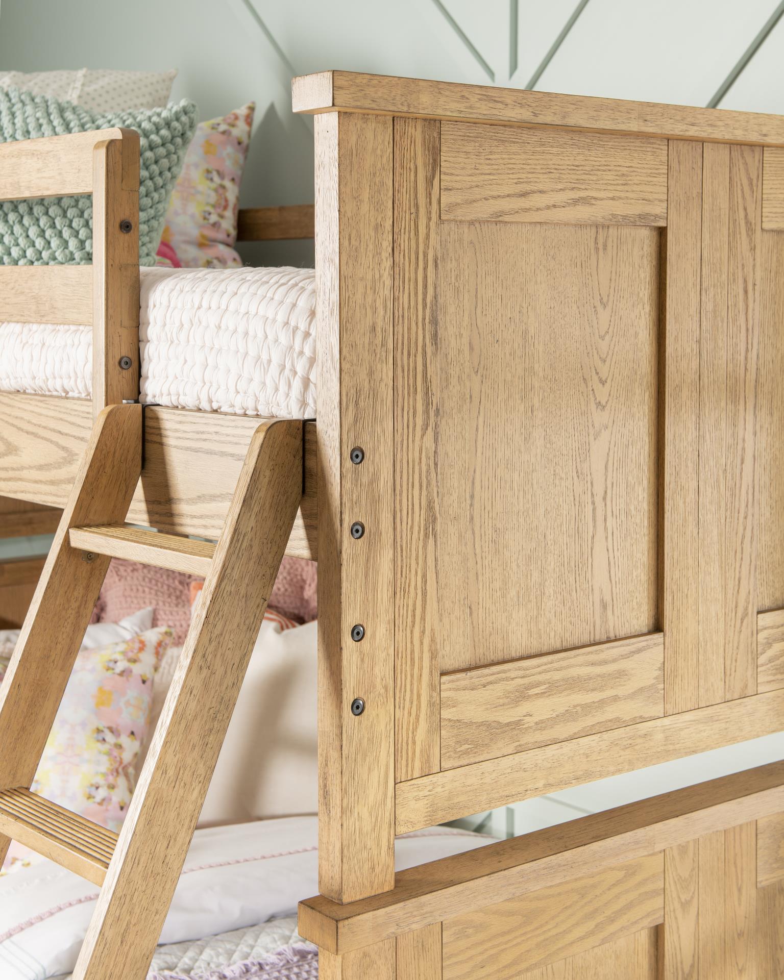 TY4950 Today's Traditions LK Complete Twin Over Full Bunk Bed Natural Hickory TY49508140K