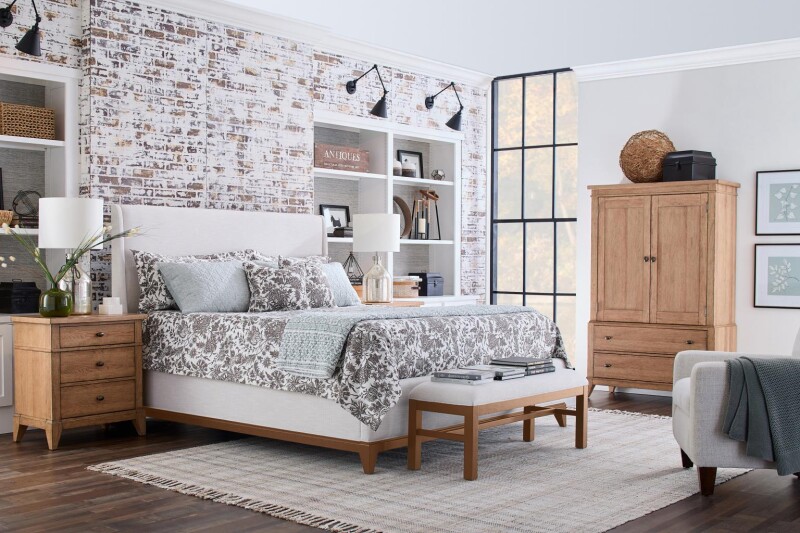 TY656 Today's Traditions BR Complete Upholstered Bed Queen 5/0 TY656150K
