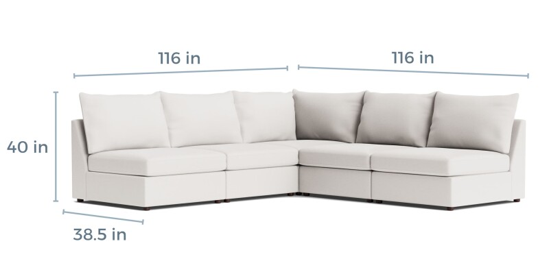 Beckham Outdoor Modular L-Shaped Sectional U001LSECT5KIT26