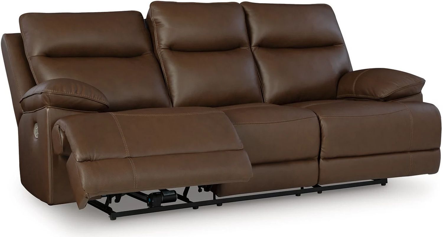 VonRyan Power Reclining Sofa In Tobacco U1040015