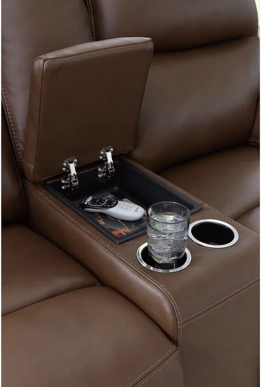 VonRyan Power Reclining Loveseat In Tobacco U1040018