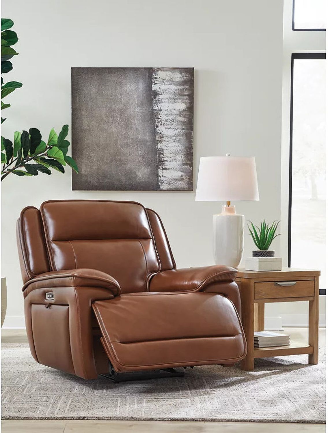 Healy Pier Power Recliner In Chocolate U1120413
