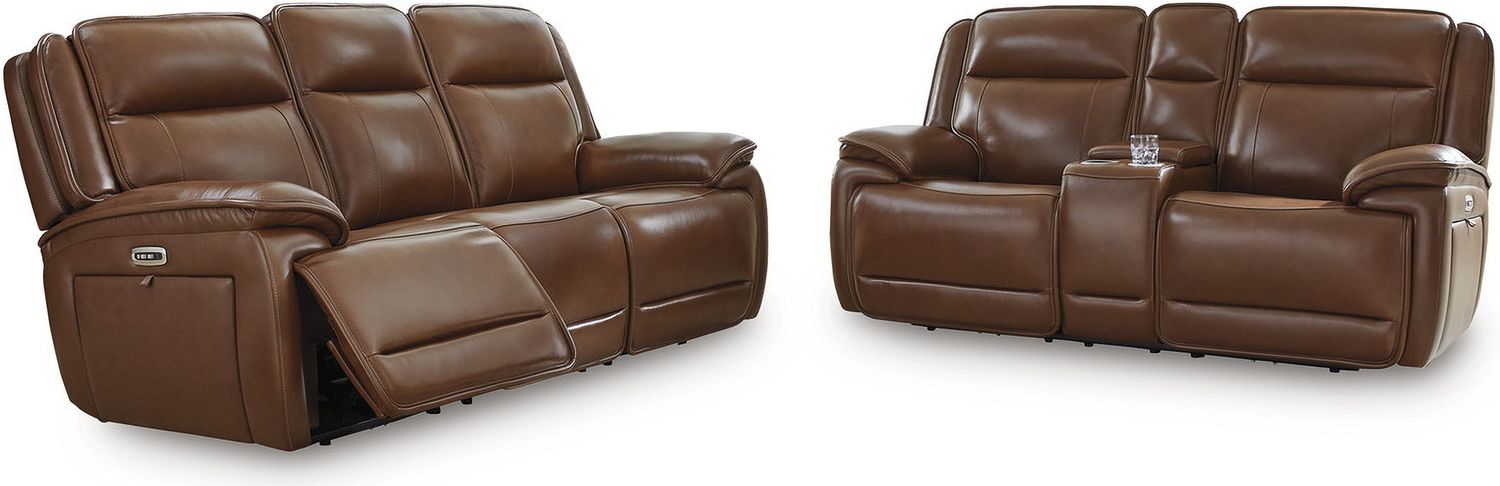 Healy Pier Power Reclining Sofa In Chocolate U1120415