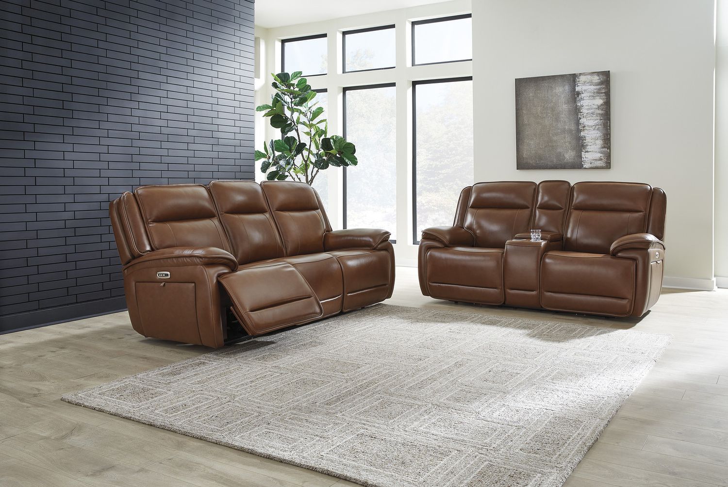 Healy Pier Power Reclining Sofa In Chocolate U1120415