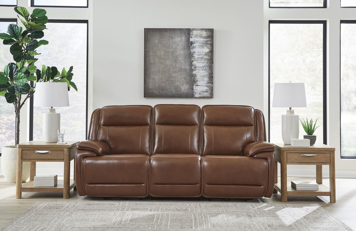 Healy Pier Power Reclining Sofa In Chocolate U1120415