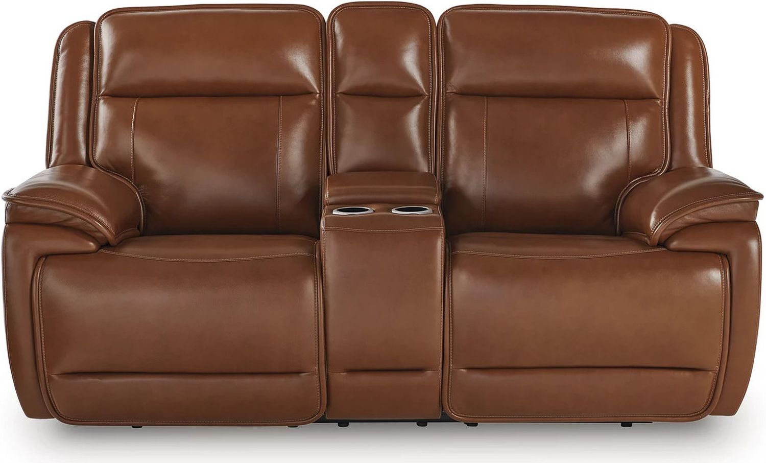 Healy Pier Power Reclining Loveseat with Console In Chocolate U1120418