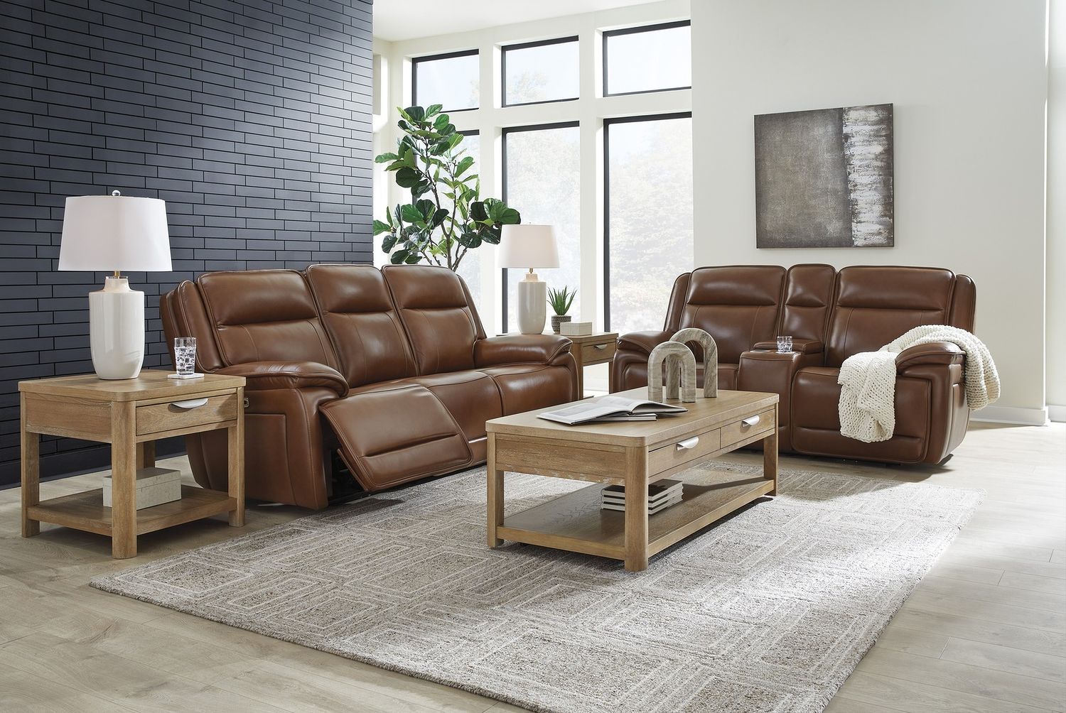 Healy Pier Power Reclining Loveseat with Console In Chocolate U1120418