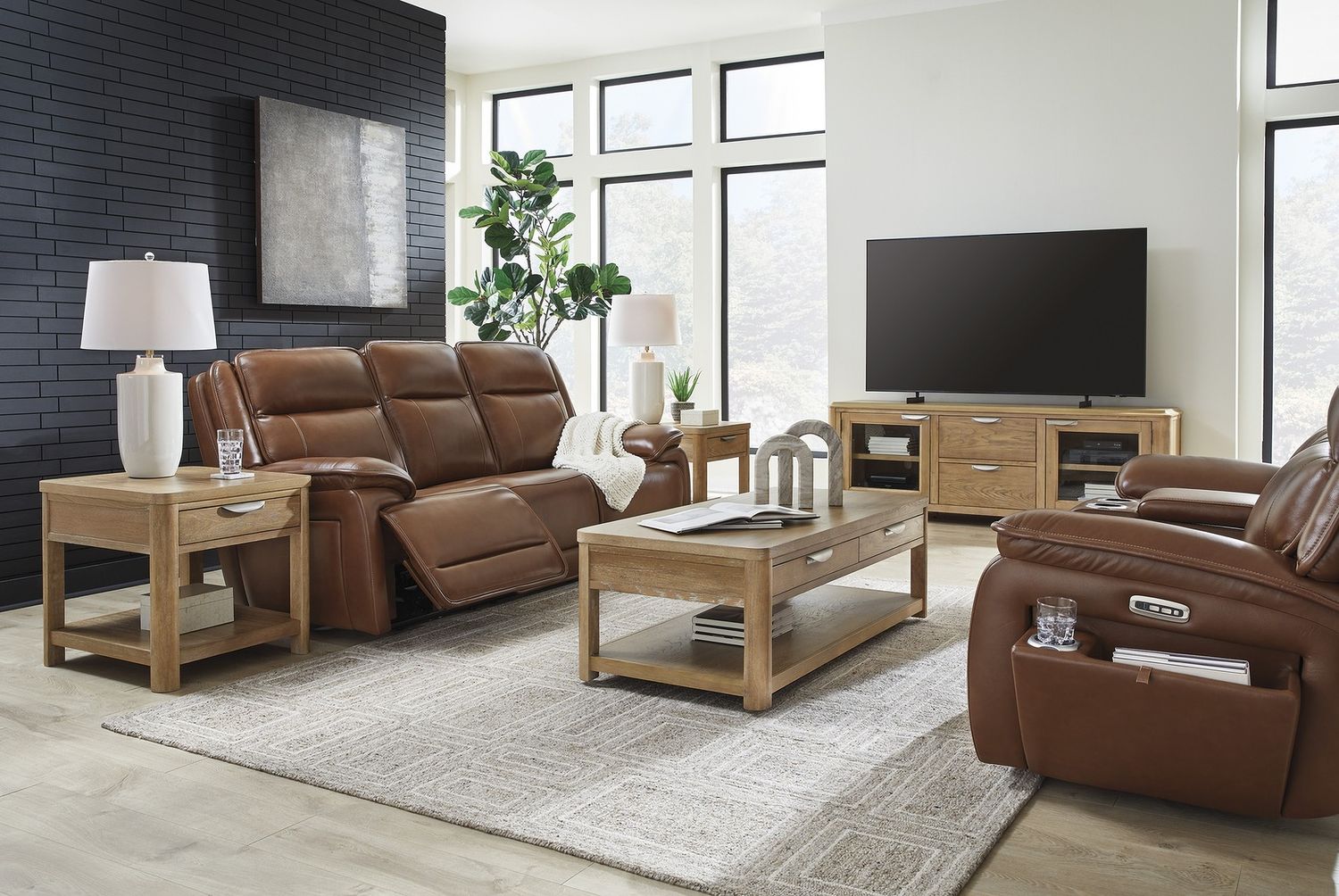 Healy Pier Power Reclining Loveseat with Console In Chocolate U1120418