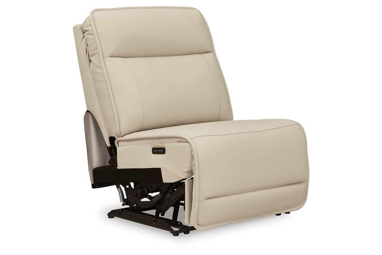 Double Deal Power Armless Recliner In Almond U1300131