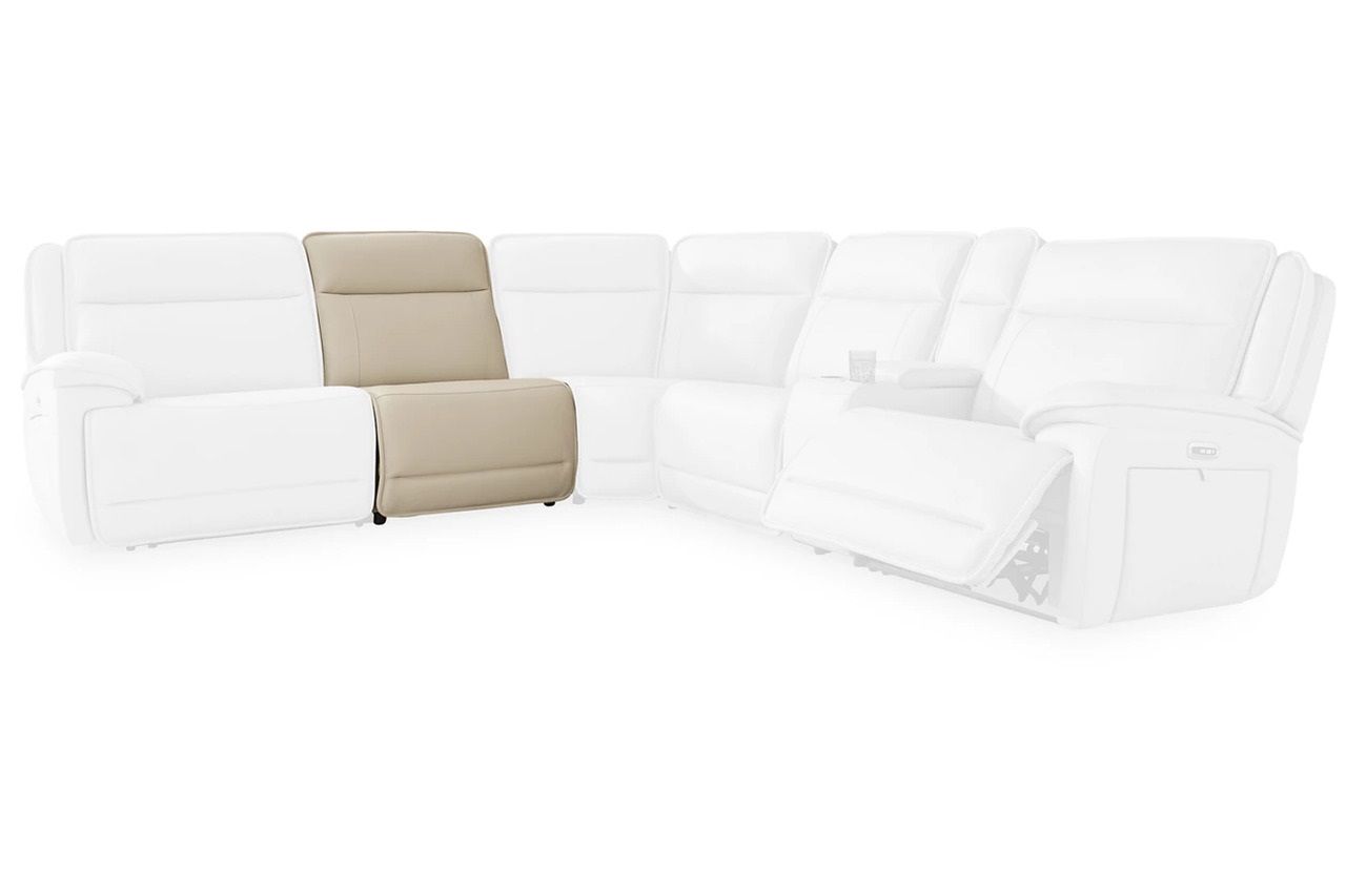 Double Deal Power Armless Recliner In Almond U1300131