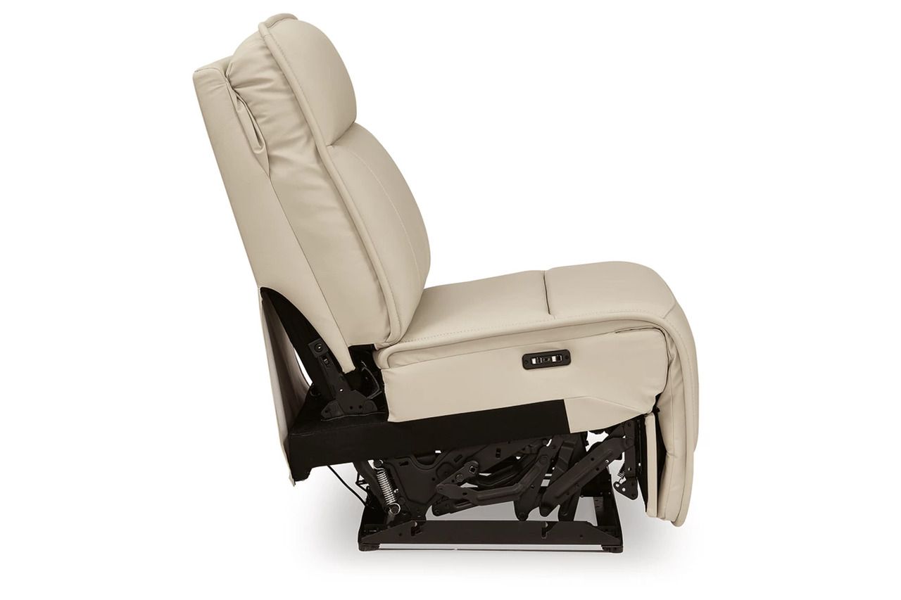 Double Deal Power Armless Recliner In Almond U1300131