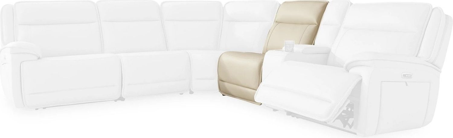 Double Deal 5-Piece Power Reclining Sectional In Almond U13001S2