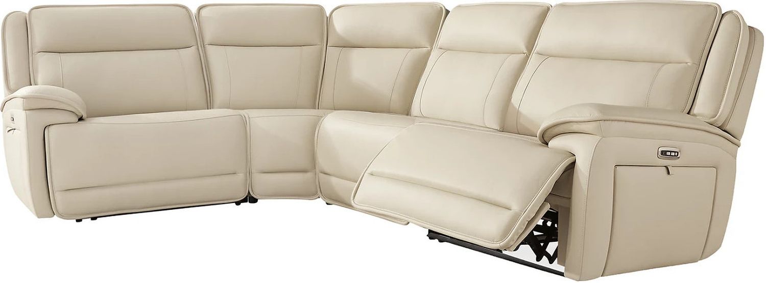 Double Deal 4-Piece Reclining Sectional In Almond U13001S6