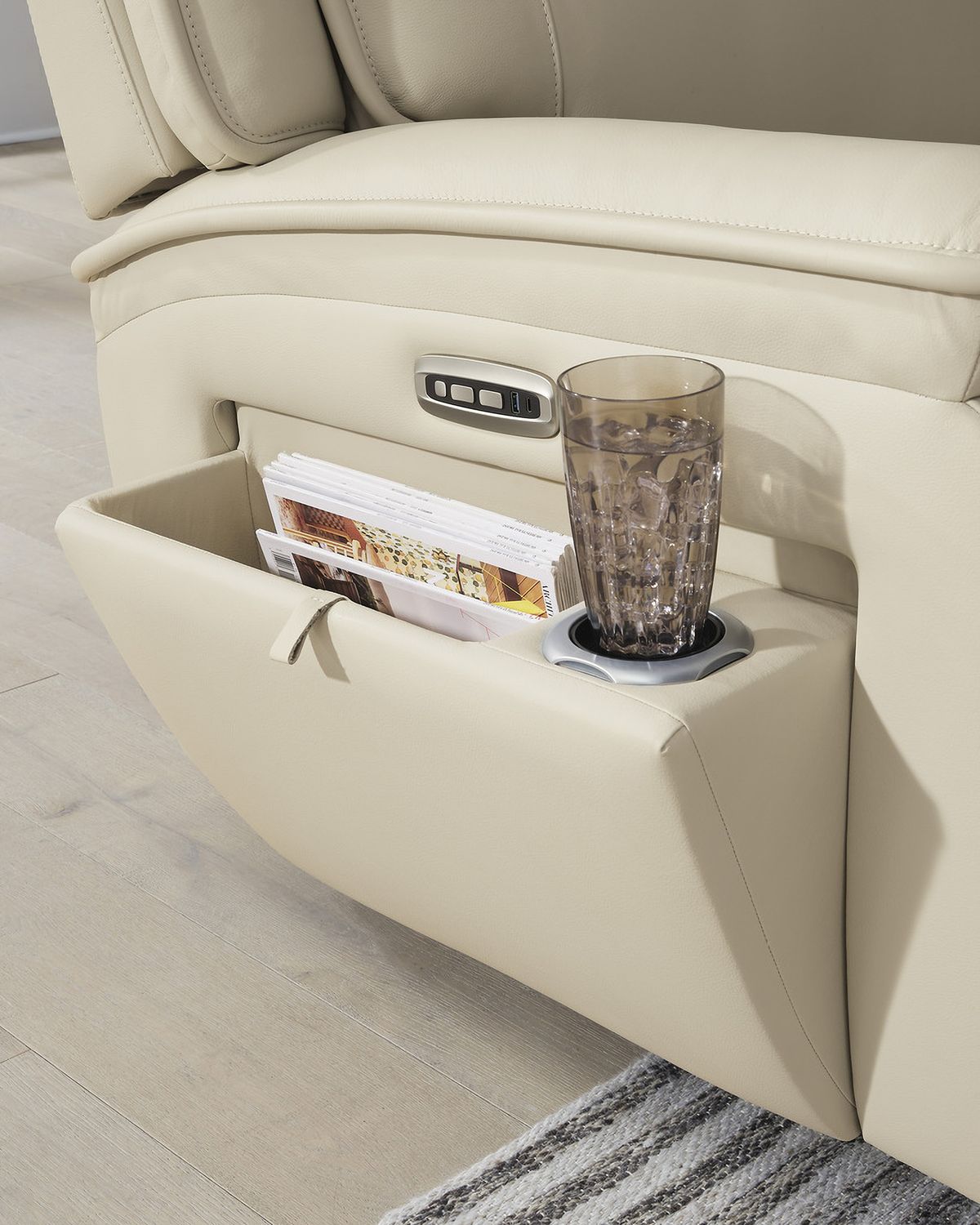 Double Deal 4-Piece Reclining Sectional In Almond U13001S6