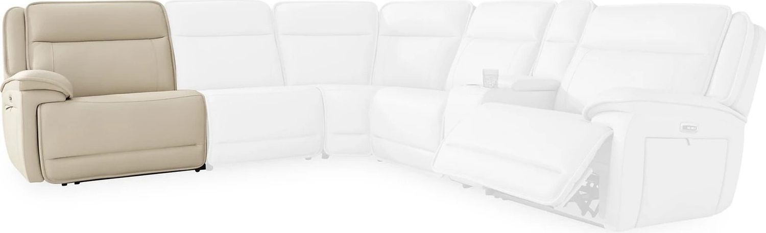 Double Deal 6-Piece Reclining Sectional In Almond U13001S7