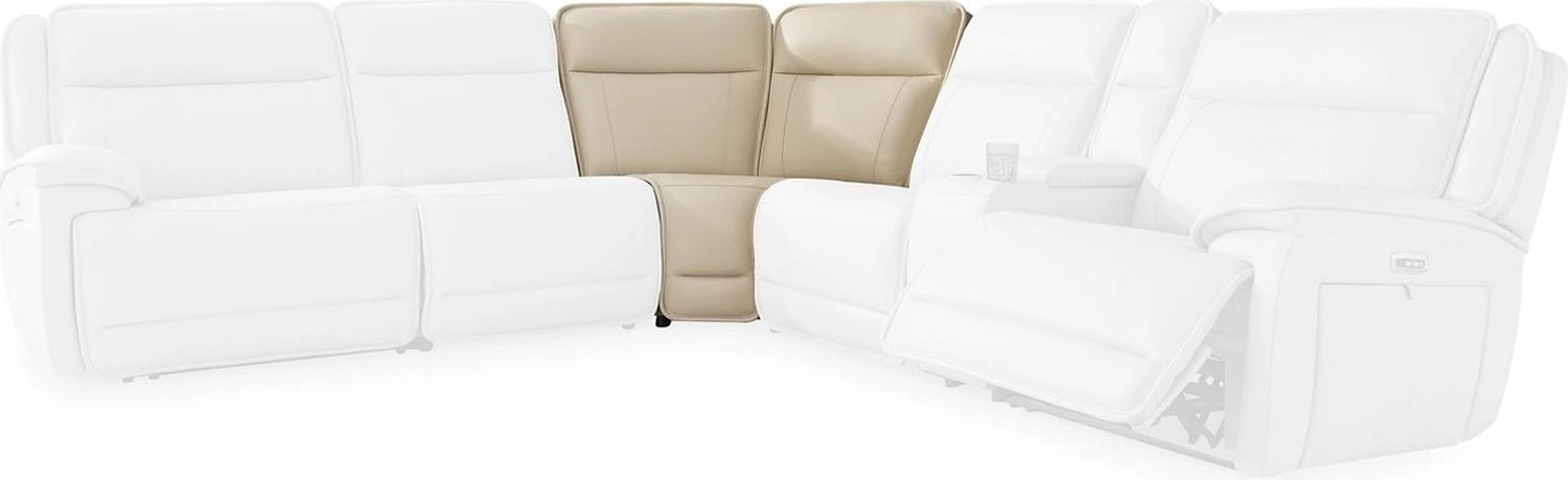 Double Deal 5-Piece Reclining Sectional with Console In Almond U13001S8