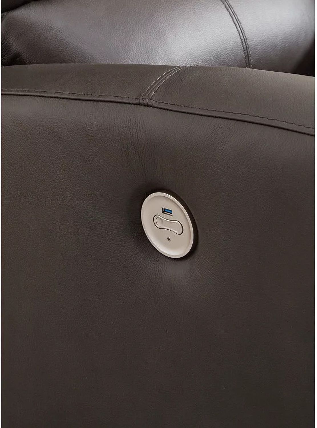 Boxmere Power Reclining Loveseat with Console In Storm U1310096