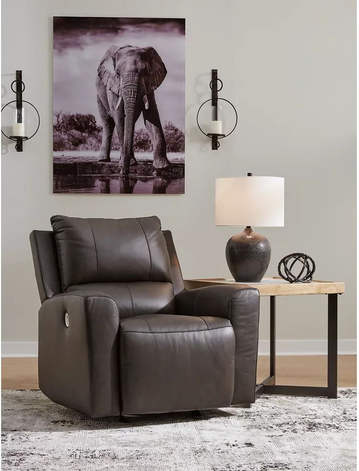 Boxmere Power Recliner In Storm U1310098
