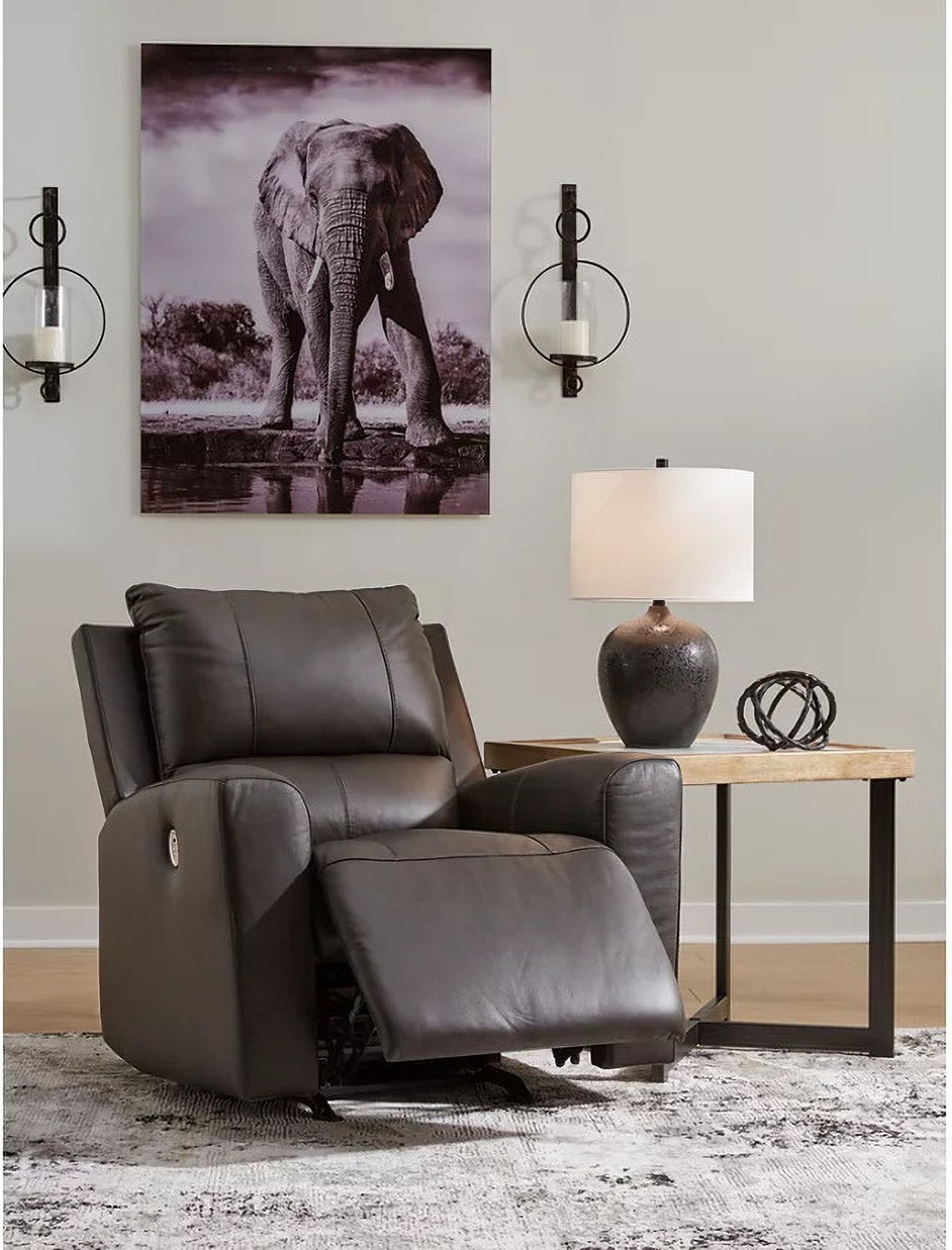 Boxmere Power Recliner In Storm U1310098