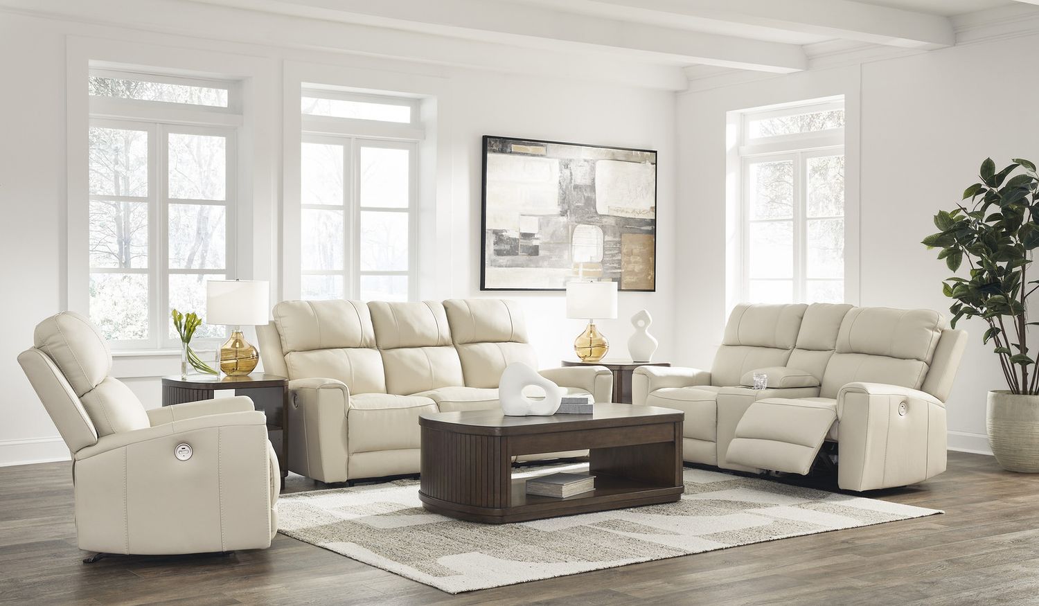 Dahlmoore Power Reclining Sofa In Almond U1320087