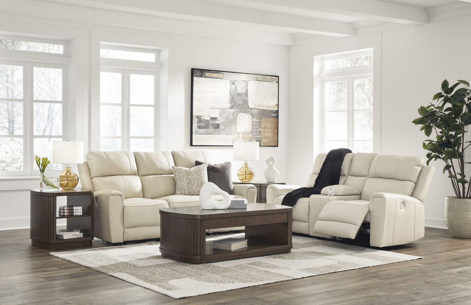 Dahlmoore Power Reclining Sofa In Almond U1320087