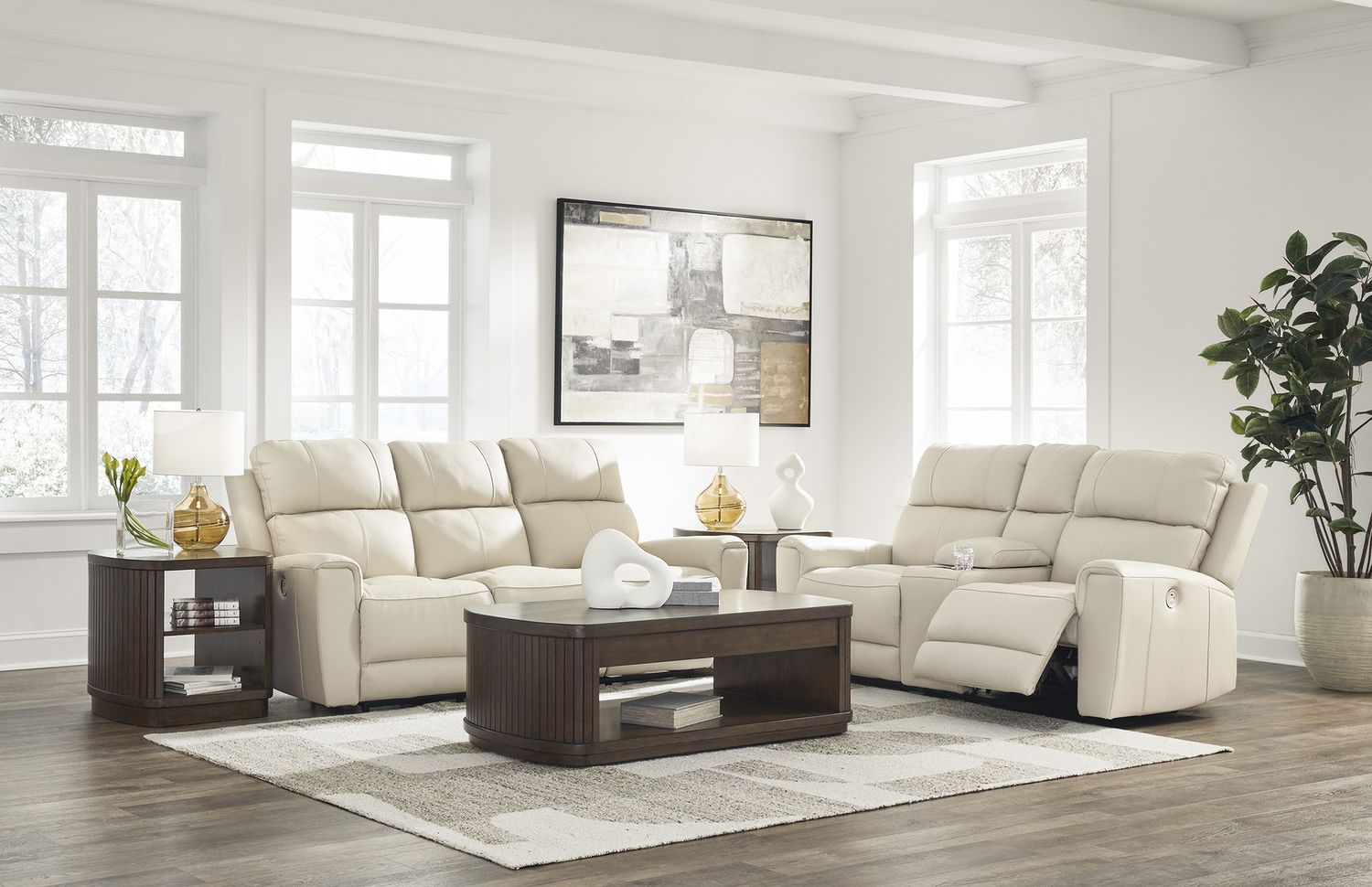 Dahlmoore Power Reclining Sofa In Almond U1320087