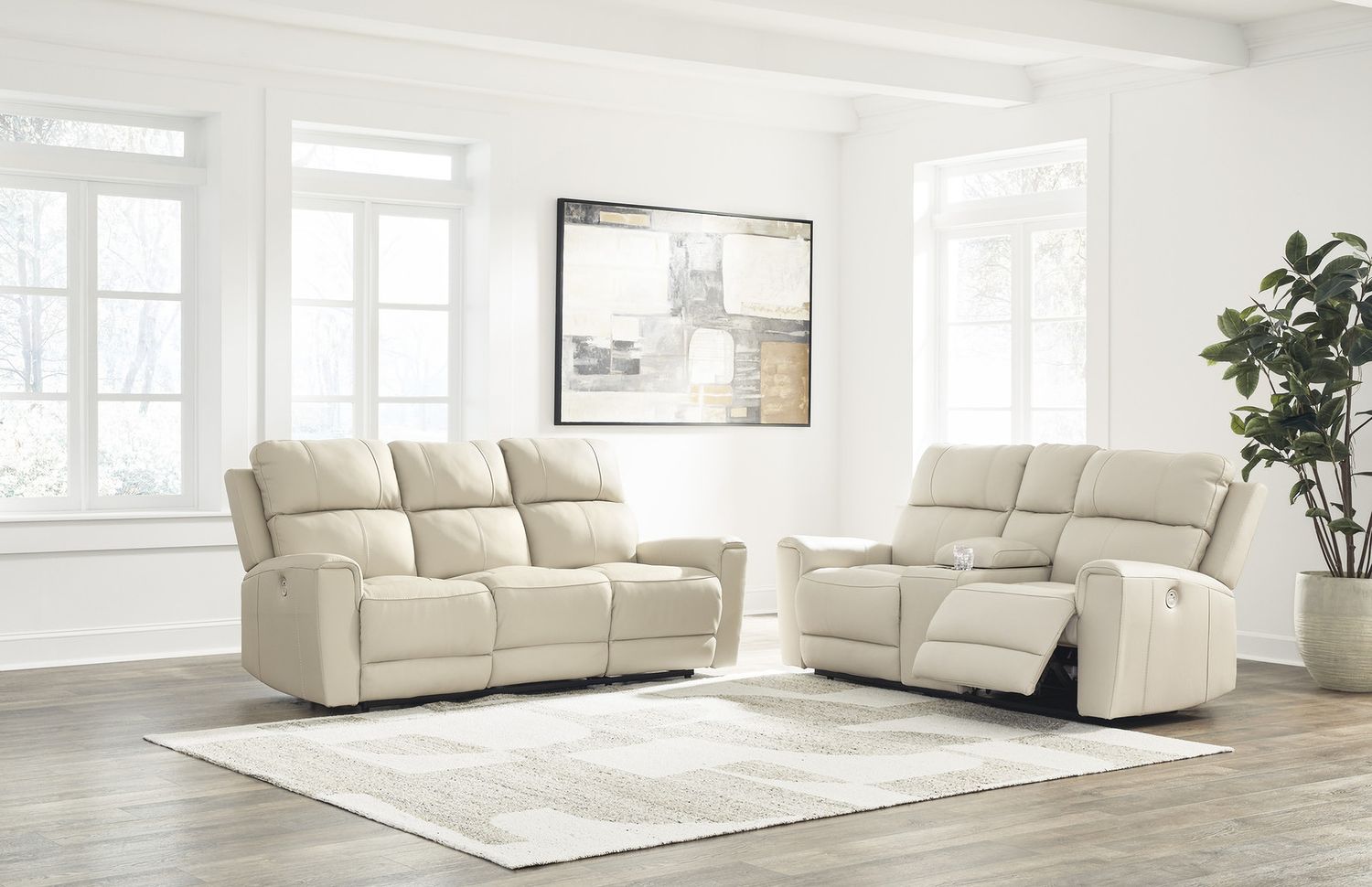 Dahlmoore Power Reclining Sofa In Almond U1320087