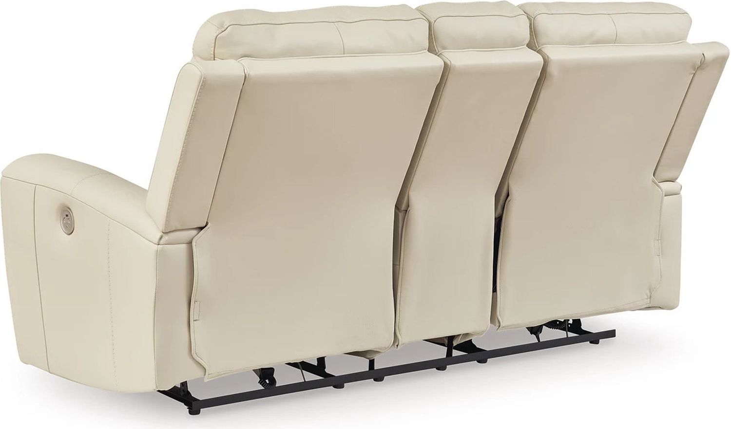 Dahlmoore Power Reclining Loveseat with Console In Almond U1320096