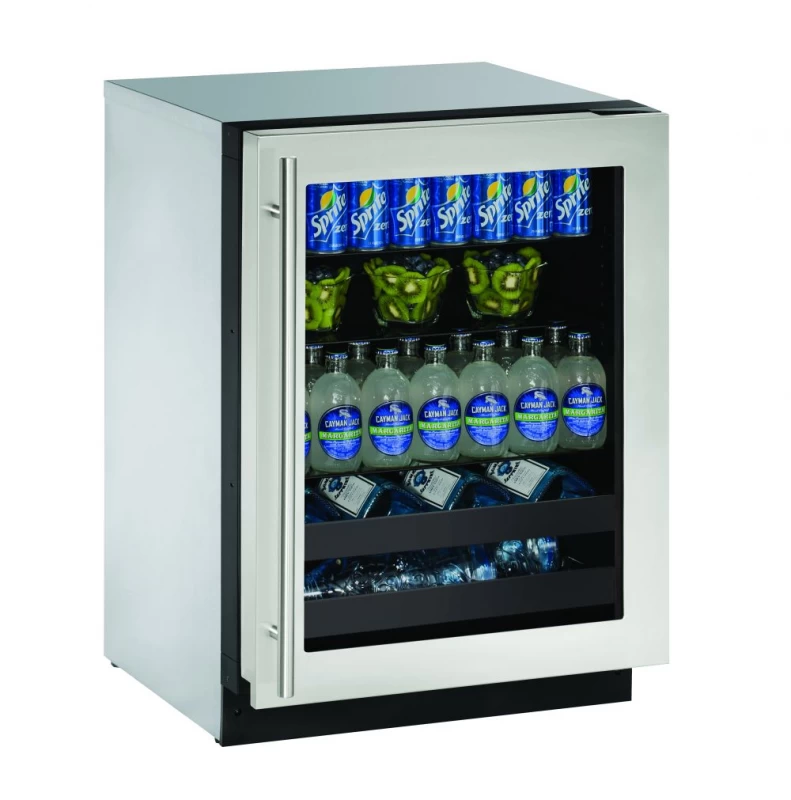 24" Beverage Center in Stainless Frame U2224BEVS13B