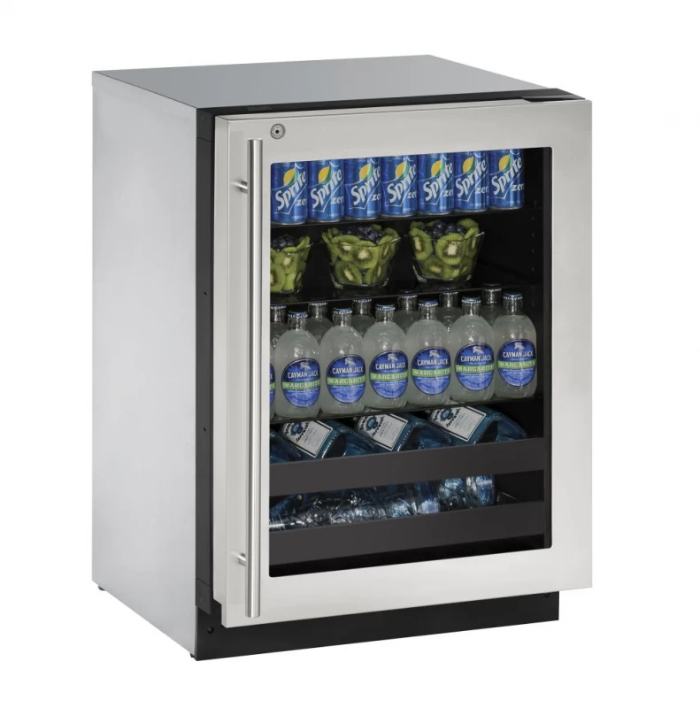 24" Beverage Center in Stainless Frame U2224BEVS13B