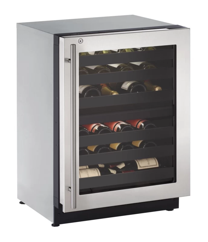24" Dual-Zone Wine Refrigerator in Stainless Frame U2224ZWCS15B