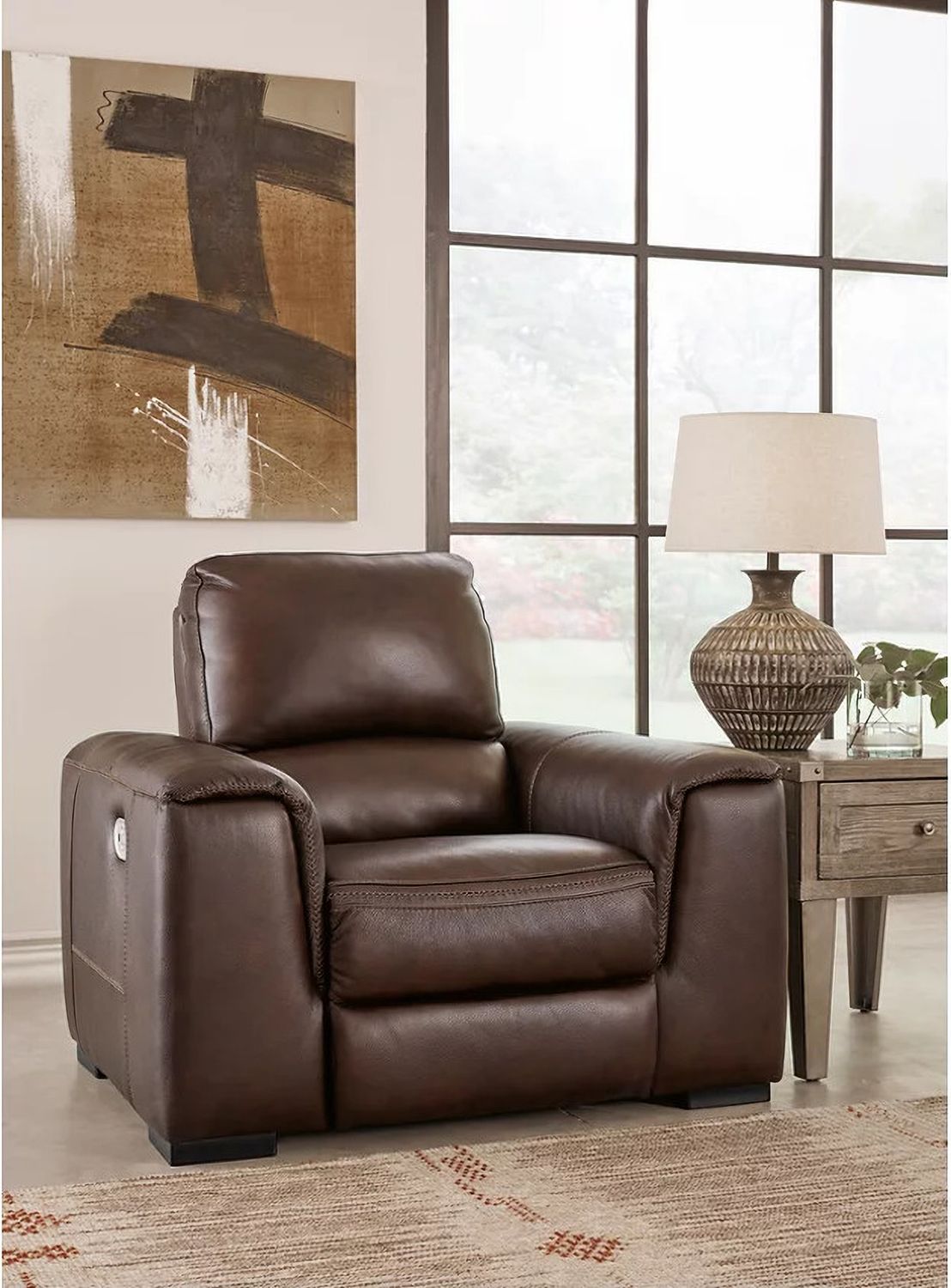 Alessandro Power Recliner With Adjustable Headrest In Walnut U2550213