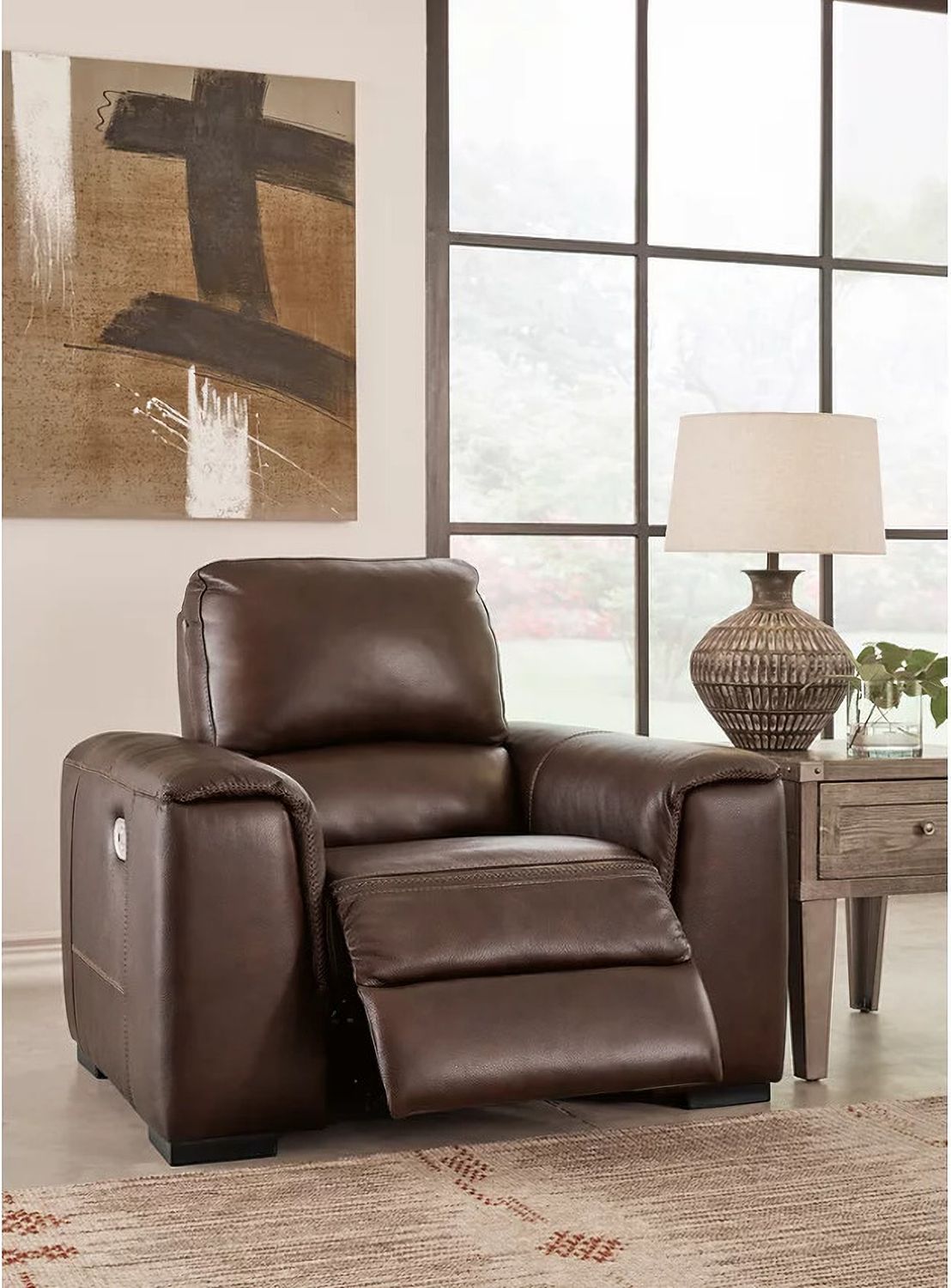 Alessandro Power Recliner With Adjustable Headrest In Walnut U2550213