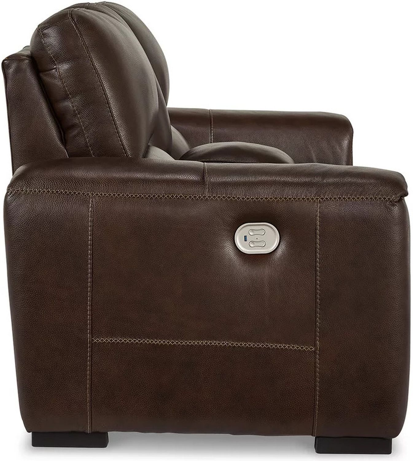 Alessandro Power Reclining Console Loveseat With Adjustable Headrest In Walnut U2550218