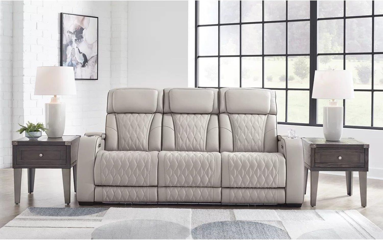 Boyington Power Reclining Sofa In Gray U2710515