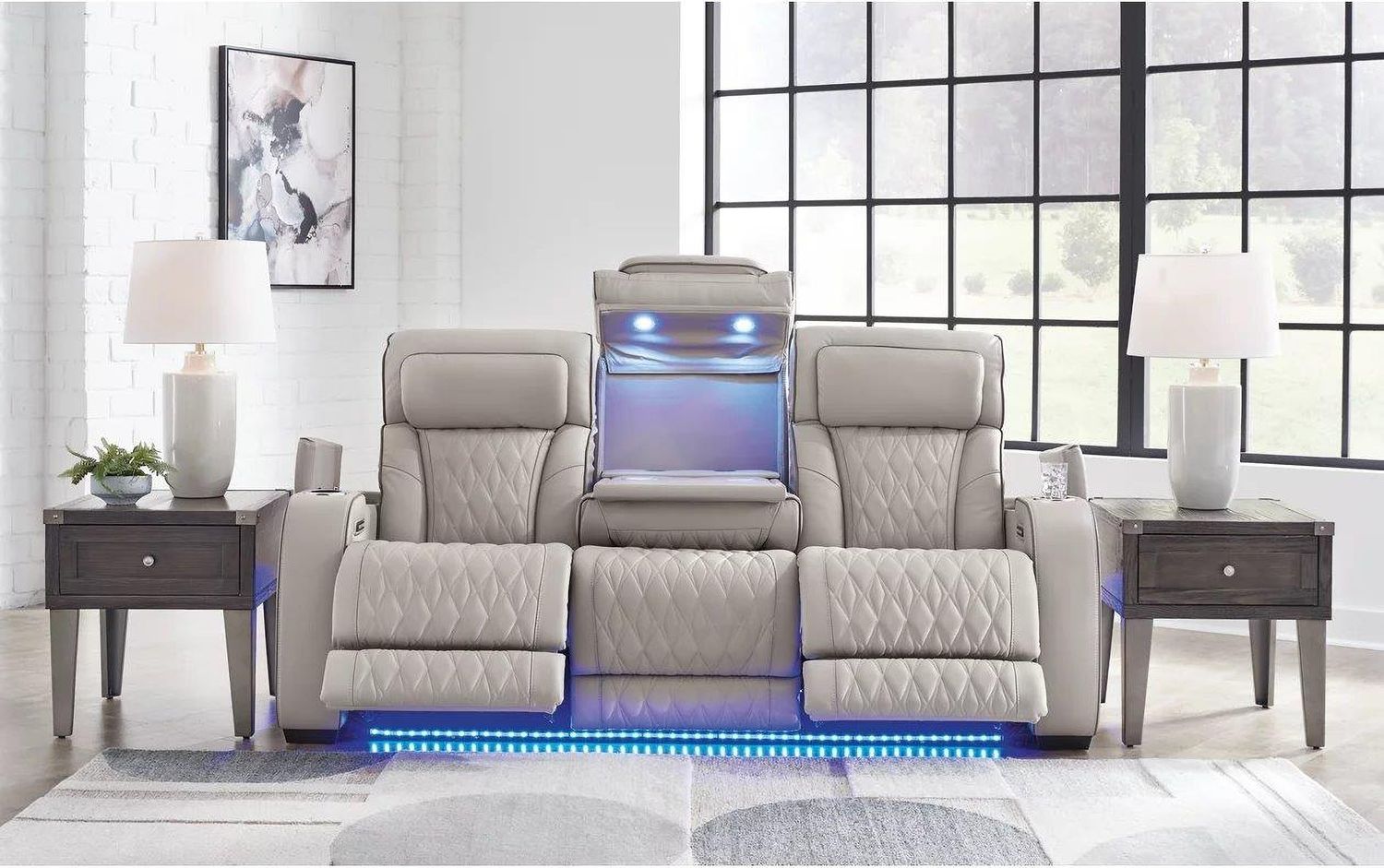 Boyington Power Reclining Sofa In Gray U2710515