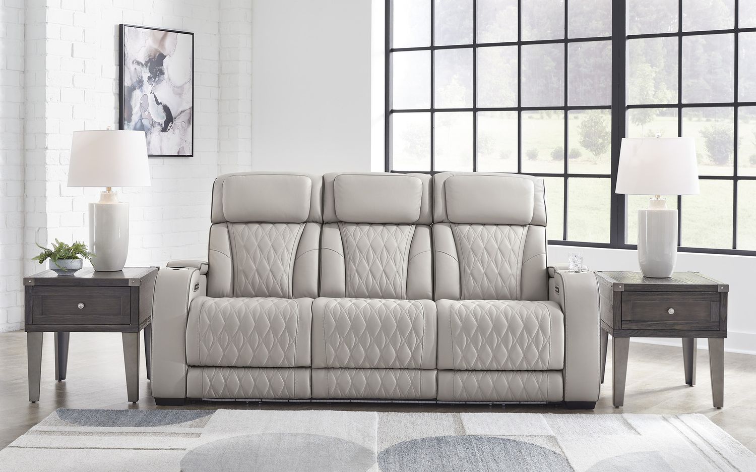 Boyington Power Reclining Living Room Set In Gray U27105U1