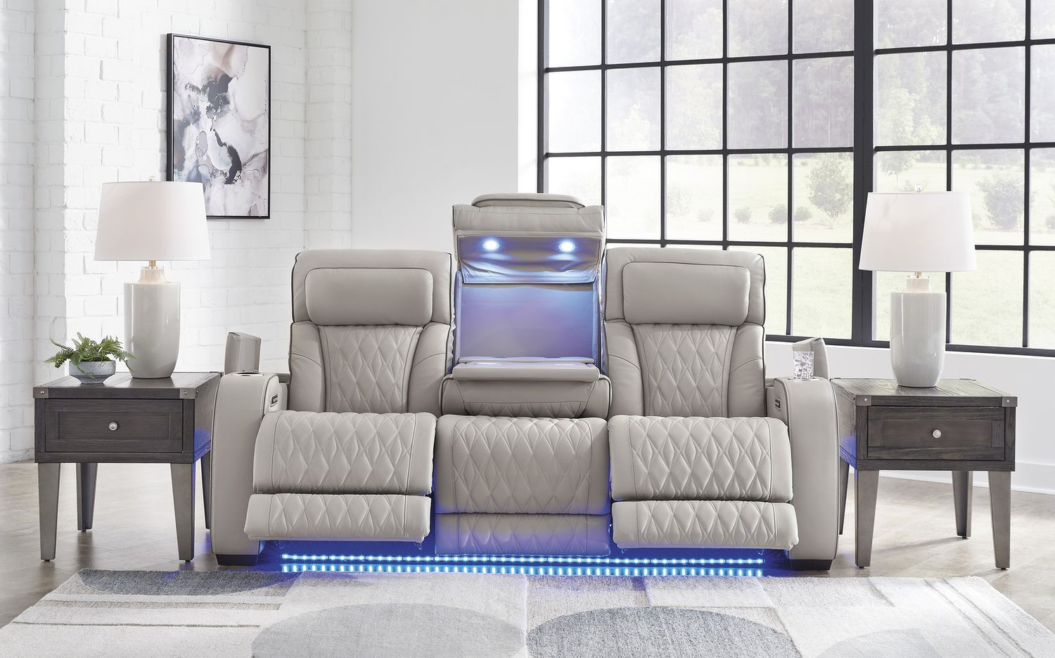 Boyington Power Reclining Living Room Set In Gray U27105U1
