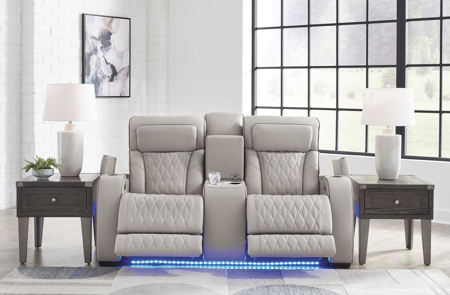 Boyington Power Reclining Living Room Set In Gray U27105U1