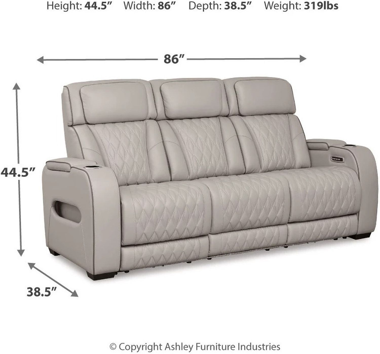 Boyington Power Reclining Living Room Set In Gray U27105U1
