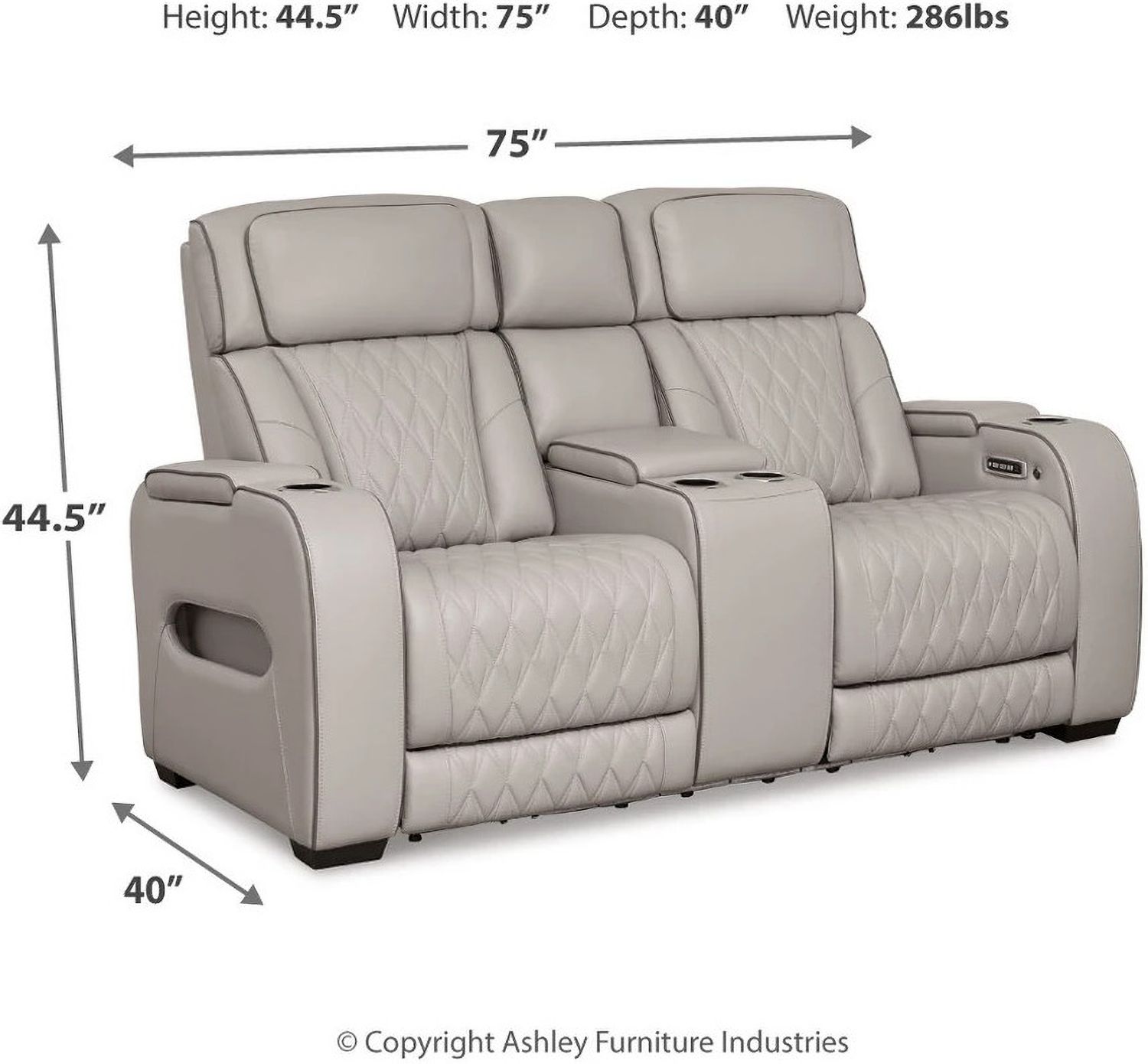 Boyington Power Reclining Living Room Set In Gray U27105U1