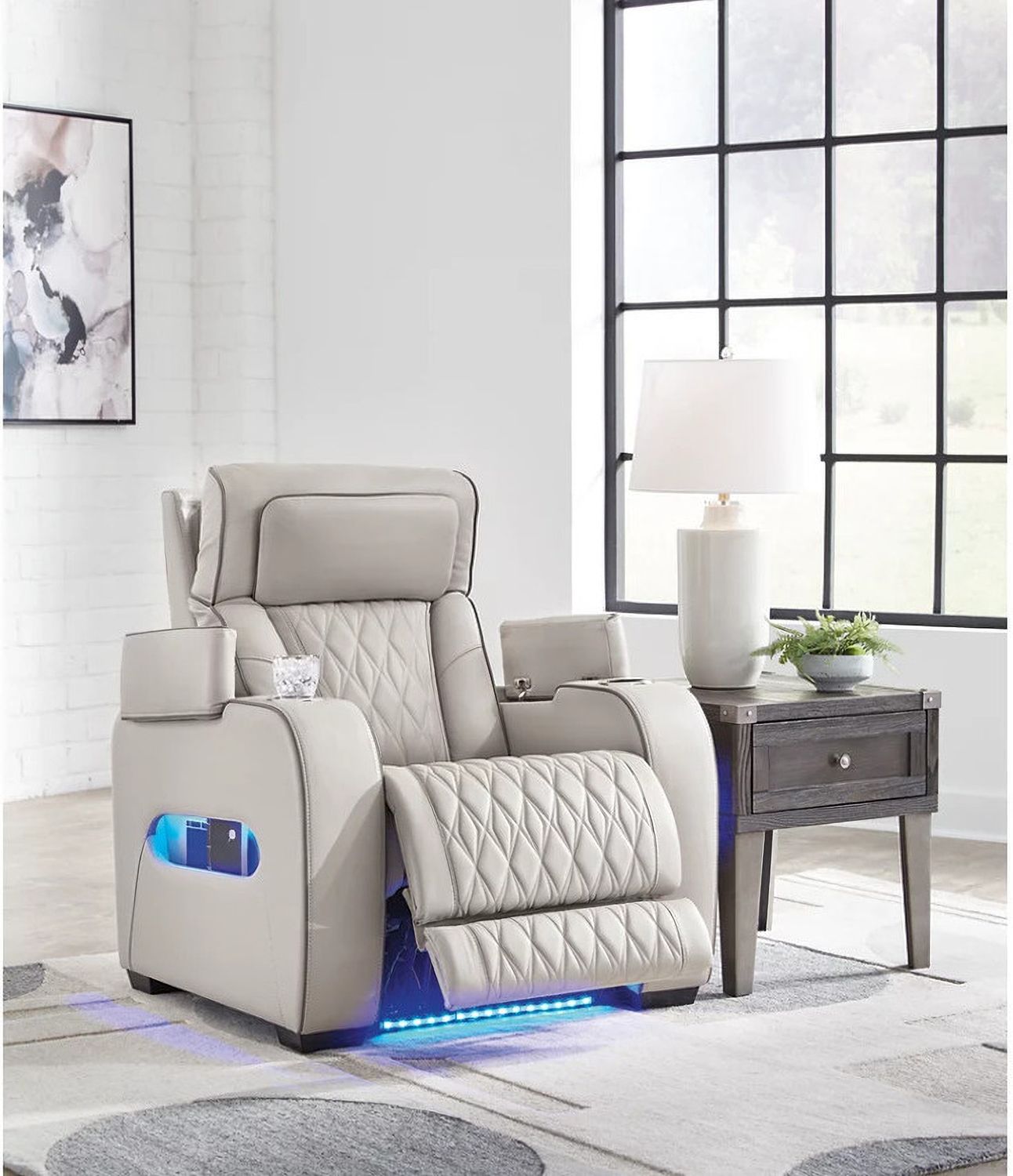 Boyington Power Reclining Living Room Set In Gray U27105U1