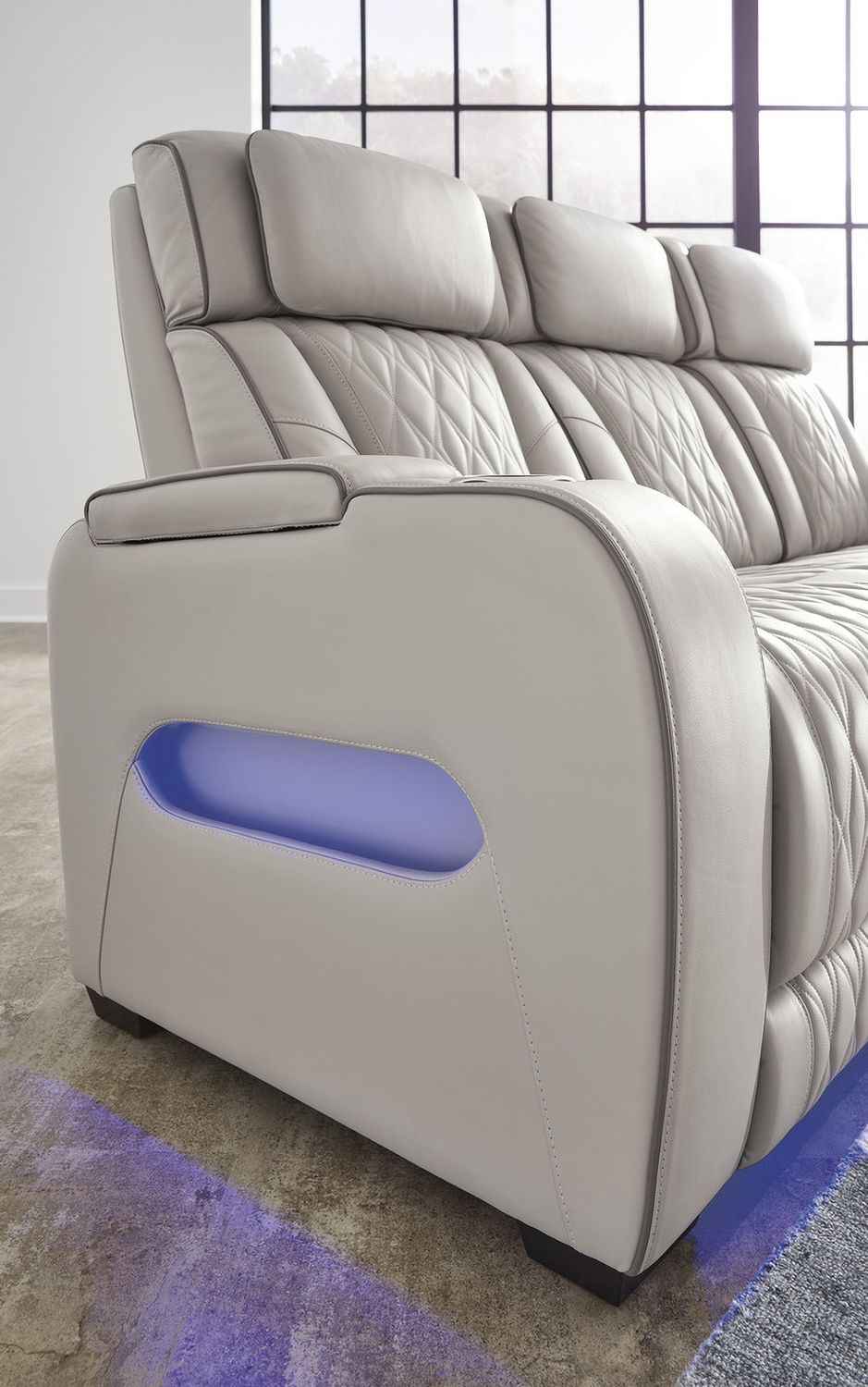 Boyington Power Reclining Living Room Set In Gray U27105U1