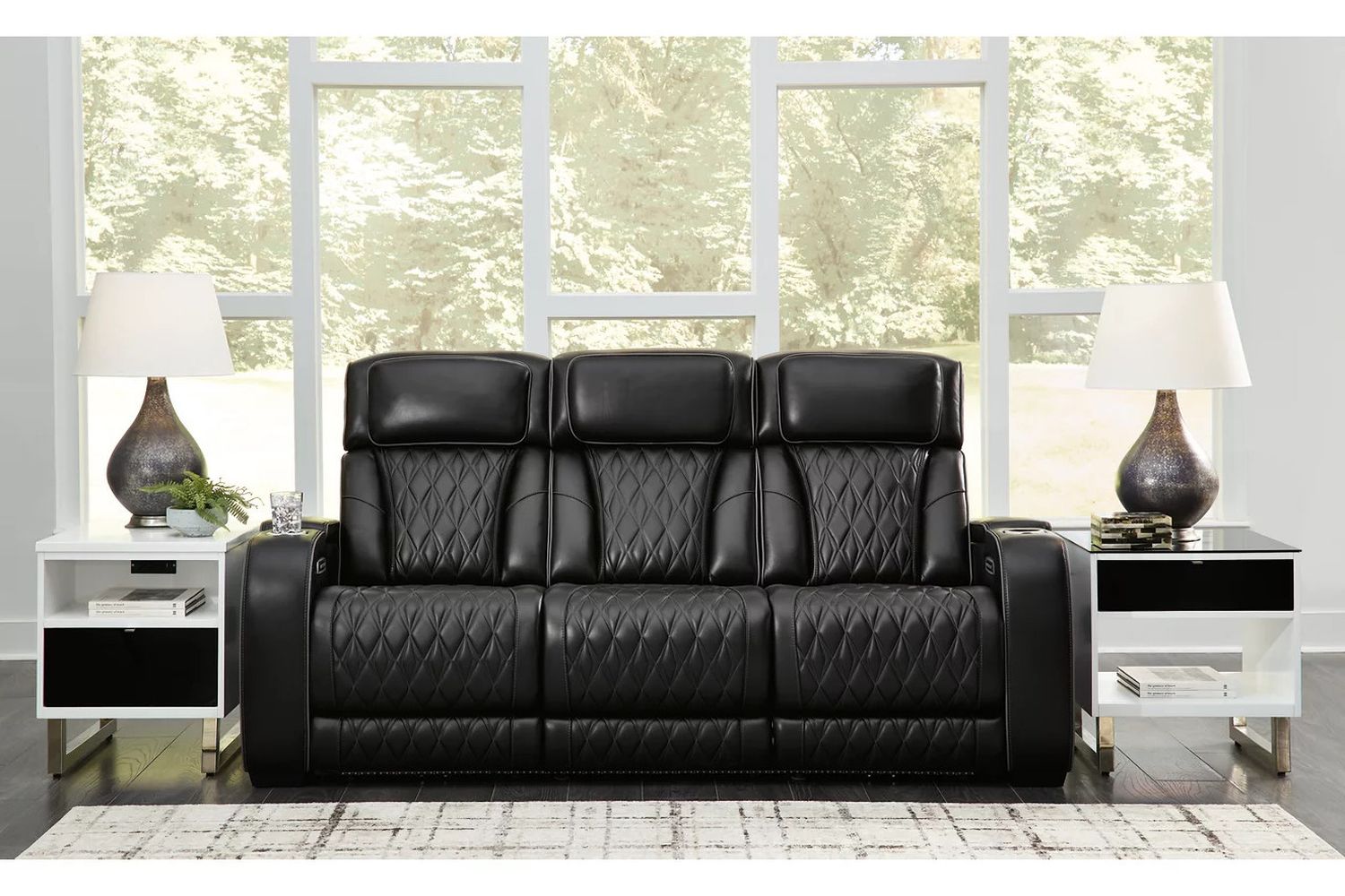 Boyington Power Reclining Sofa In Black U2710615